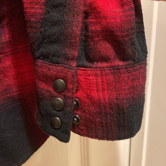 Polo Ralph Lauren Red Black Western Pearl Snap Shirt Medium - Picture 6 of 7